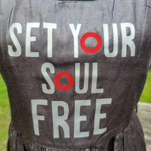 Phish inspired SET YOUR SOUL FREE silver party dress Ya Los Angeles size medium